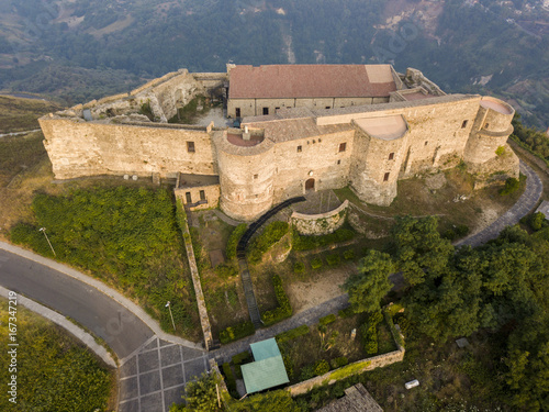 "Vista aerea del castello Normanno Svevo, Vibo Valentia, Calabria