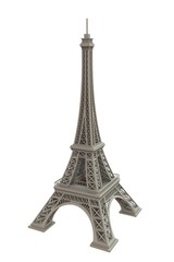 White eiffel tower on white background, 3D rendering