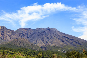 Volcano in Sakurajima island, Japan