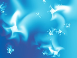 Blue abstract fractal background with white twists. For decorative prints, advertising, business, gift wrapping, stationery, creative designs, banners, skins, websites invitations cards or posters