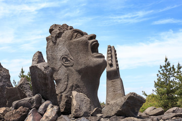 Obraz premium Statue on Sakurjima Island