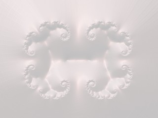 The white Plaster in the form of a Fractal