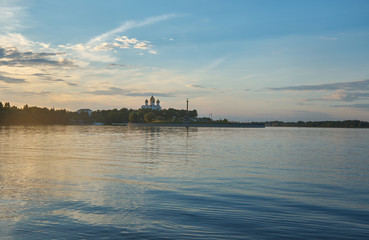 Sunset with a view between Kotorosl river, Strelka