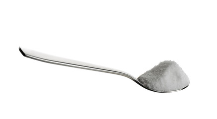 Spoon Full of Salt Isolated   