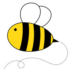 Cute cartoon honey bee