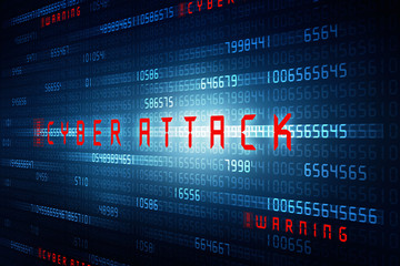 Digital abstract Cyber Attack 