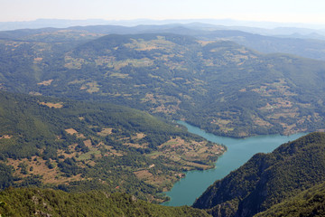 Fototapeta na wymiar Biljeska stena viewpoint landscape Tara mountain Serbia