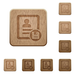 Save contact changes wooden buttons