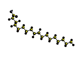 Molecular structure of trans oleic acid