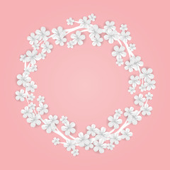 Happy Birthday sakura flower Frame