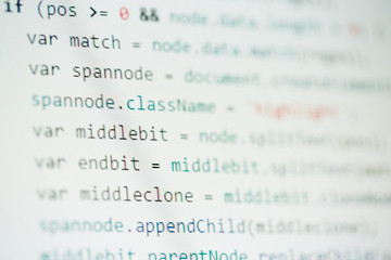 Fototapeta premium Software computer programming code background