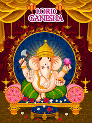 Happy Ganesh Chaturthi festival celebration of India