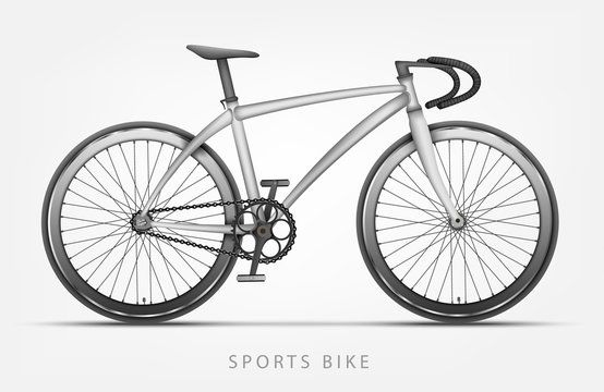 bike in white color with curved handlebars