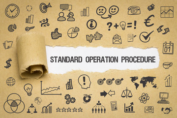 Standard Operation Procedure Papier mit Symbole
