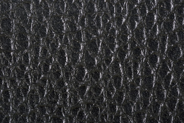 Black leather texture or leather background for design with copy space for text or image. Abstract texture pattern can use for art work on website.