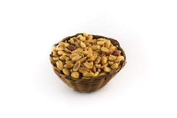 Toasted and peeled peanuts