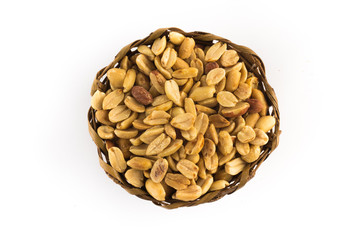 Toasted and peeled peanuts