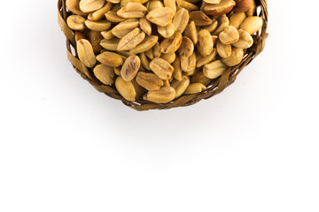 Toasted and peeled peanuts