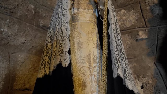 Image of the virgin in small church of the seventeenth century