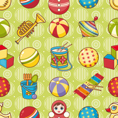Child toy seamless pattern. Design element 