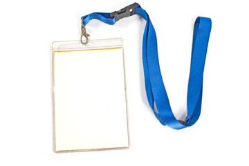 Blank ID card tag isolated on white