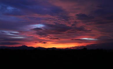 sky evening In tropical countries summer