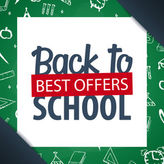 Back to School background. Education banner. Vector illustration.