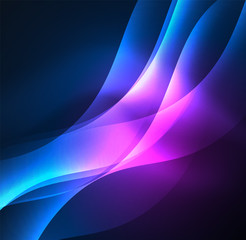 Fototapeta premium Illuminated neon waves