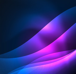 Illuminated neon waves