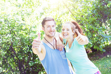 Fototapeta premium Workout Paar