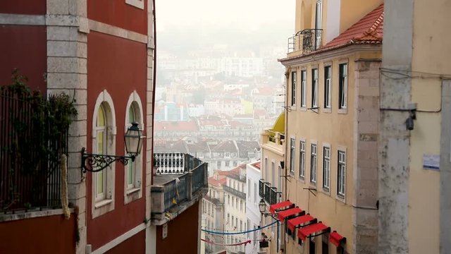 Traditional Portugese architecture and building in Lisbon, Portugal