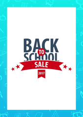 Back to School background. Education banner. Vector illustration.