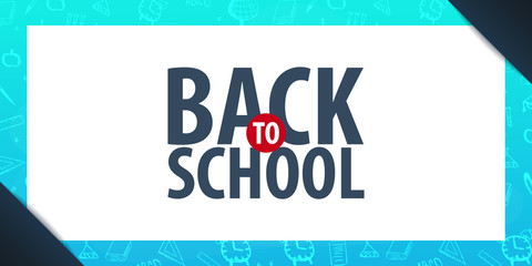 Back to School background. Education banner. Vector illustration.