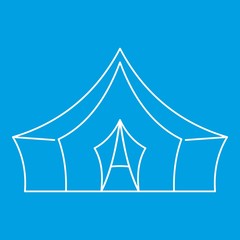 Awning tent icon, outline style