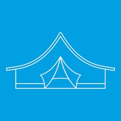 Camping tent icon, outline style