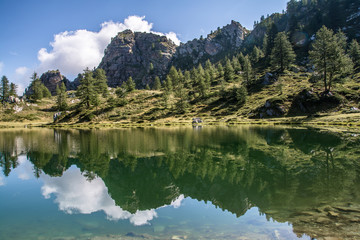 Il Monviso, La Meja ed il lago nero. Cuneo Valle Maira