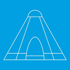 Tepee tent icon, outline style