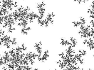 Monochrome, black and white graphics.