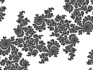 Monochrome, black and white graphics.