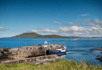 Clare Island seen from Roonah Quay in county Mayo, Ireland