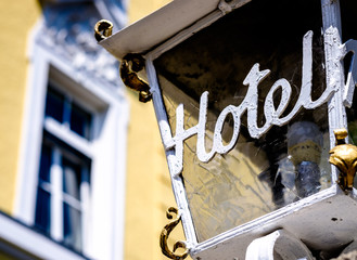 old hotel sign
