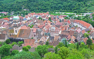 Fototapeta na wymiar Aerial view of the village of keyserberg