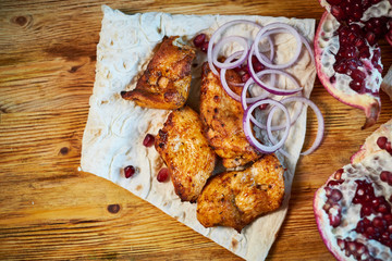Barbecue Beef Kebabs On a hot Grill jpg