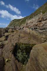 Rock pool Porth Nanven Cornwall
