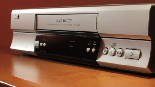 A Video Tape Inserted In The VCR