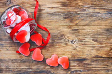 Marmalade candy shape heart, Valentine's Day
