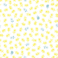 Elegant gentle trendy pattern in small-scale flower. Millefleurs. Liberty style. Floral seamless background for textile, cotton fabric, covers, manufacturing, wallpapers, print, gift wrap and scrapboo