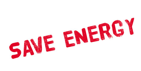 Save Energy rubber stamp. Grunge design with dust scratches. Effects can be easily removed for a clean, crisp look. Color is easily changed.