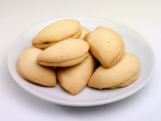 Apple Cookies on a white plate