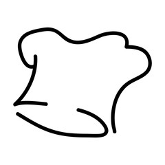 Isolated toque outline on a white background, vector illustration